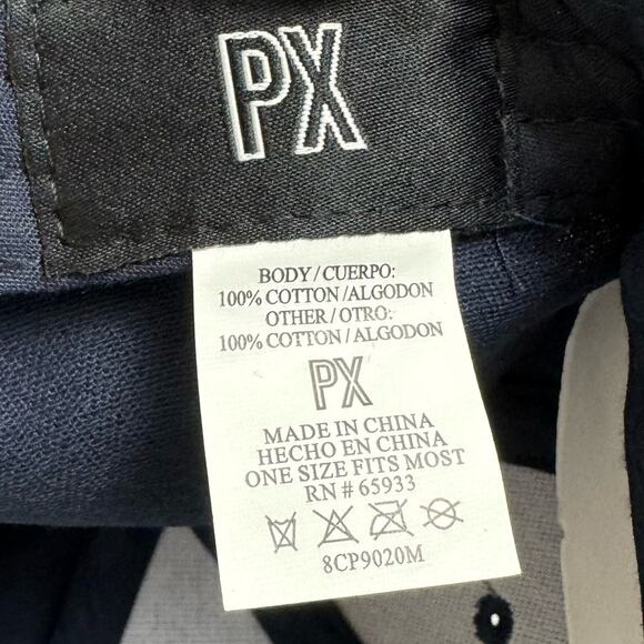 PX Clothing Navy Blue Adjustable Baseball Cap One Size Fits Most - Picture 6 of 8